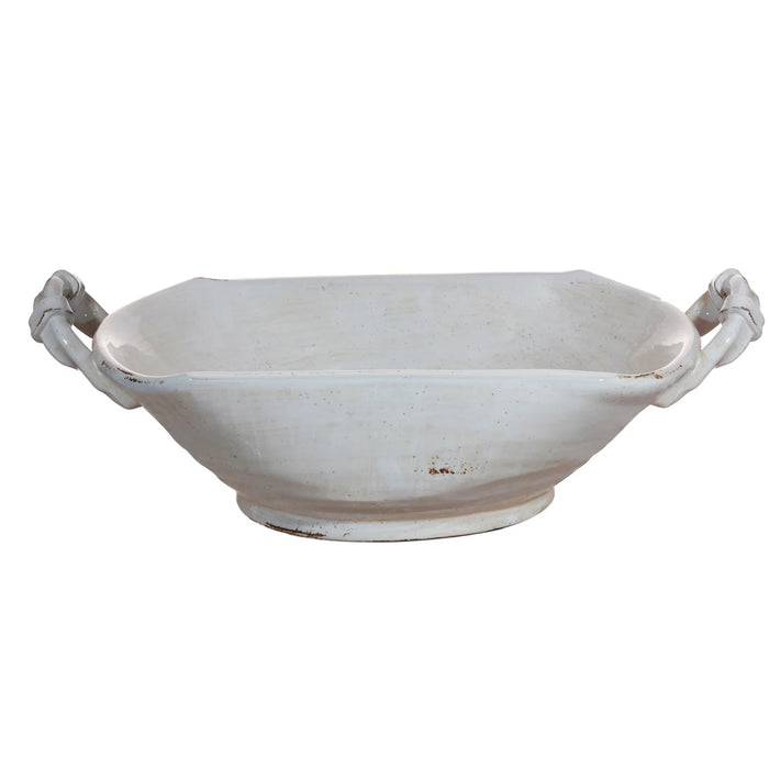 18" Potter's Handled Planter - Antique White