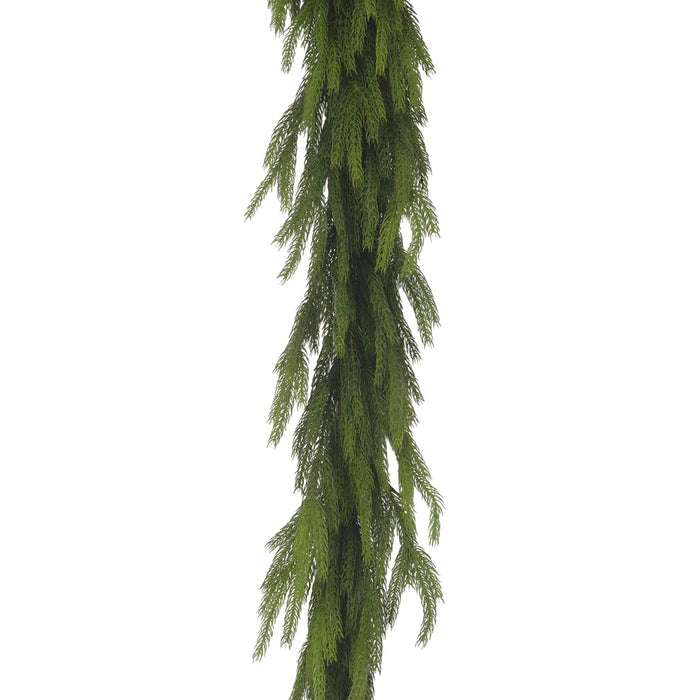 72 in Soft Willow Pine Garland - Green