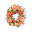 Polyester Mixed Peony/Rose/Zinnia Wreath