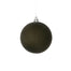 100 Mm Plastic Flocked Ball Ornament