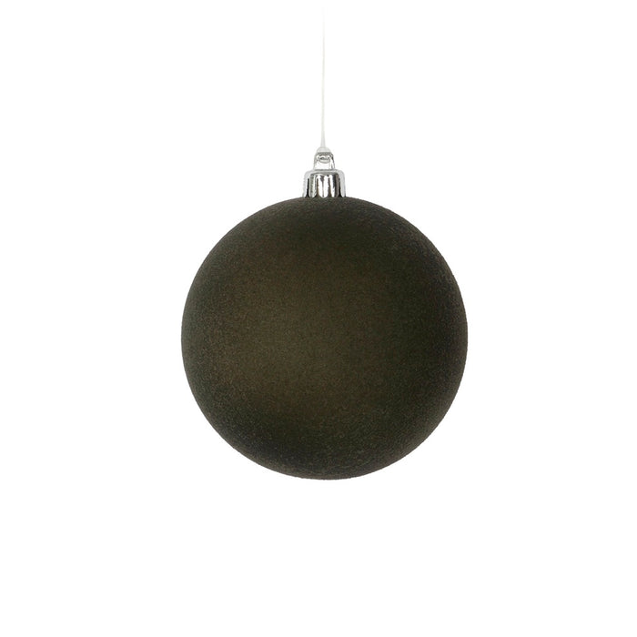 100 Mm Plastic Flocked Ball Ornament
