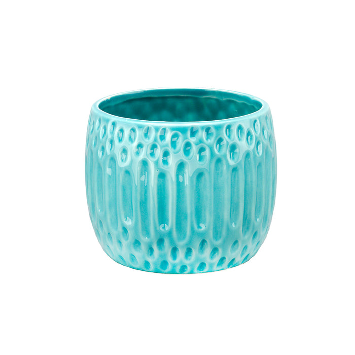 5" Dolomite Bowl Planter Blue