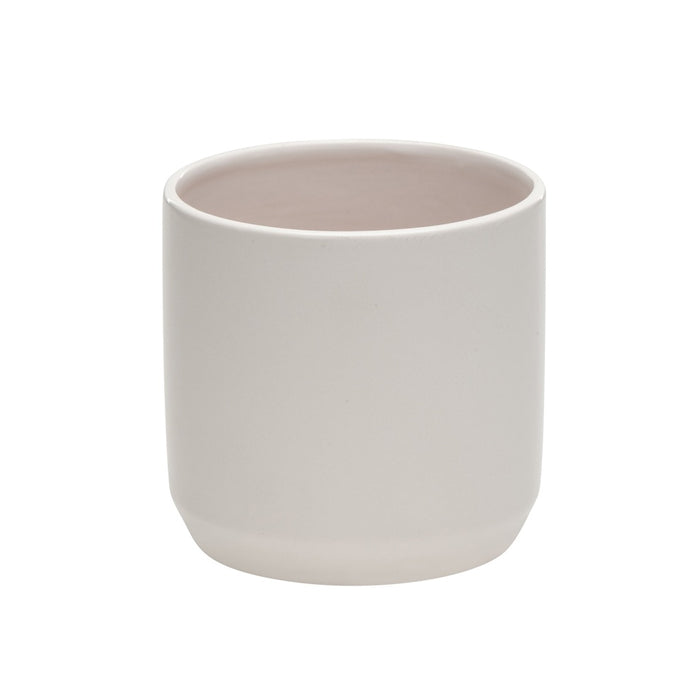 4 5/8 in Dolomite Frida Pot - Matte White
