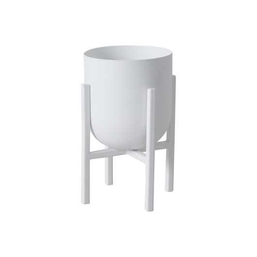 8" Mallow Plant Stand - White