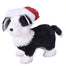 Puppy with Santa Hat