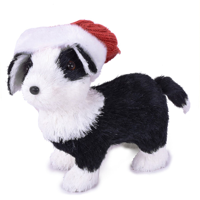 Puppy with Santa Hat