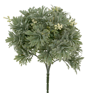 10" Flocked Wormwood/Berry Bush - Light Green