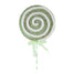 27.25 in Lollipop Stem Ornament - Green/White