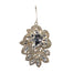 3.75 in Pear Shape Crystal Jewel Ornament - Clear/Gold