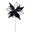 22 in Velvet Sheer Glittered Point Stem - Black