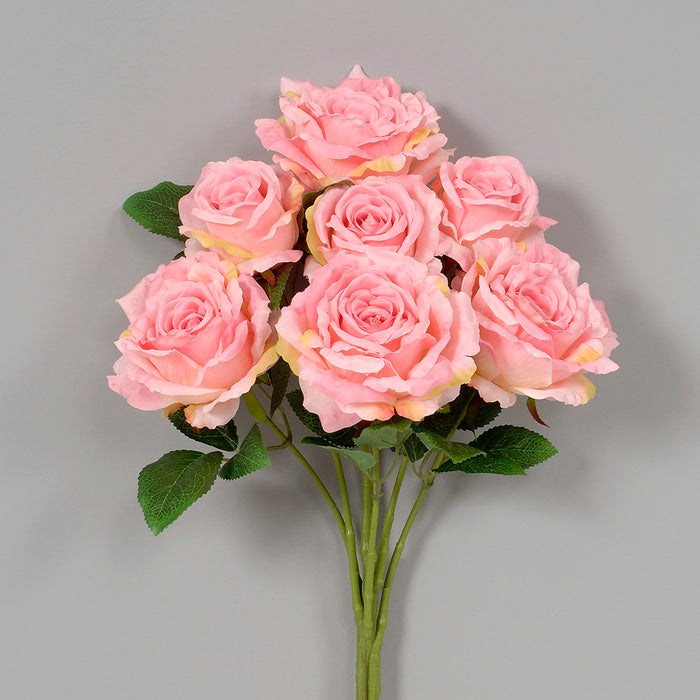 21 1/2 in Polyester Large Head Rose Bush