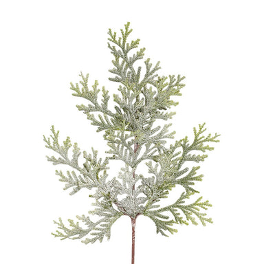 Frosted/Glittered Cedar Spray Frost Green