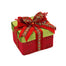 8 in Sequin Gift Box Ornament - Red/Green