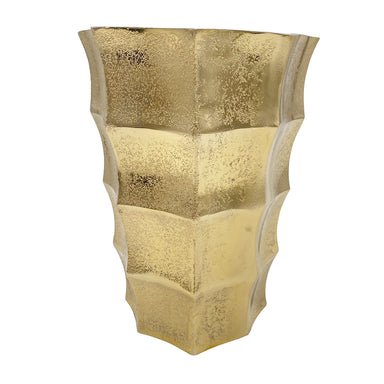 9.75" Deco Vase - Gold