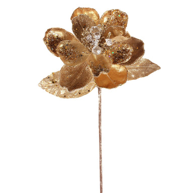 Magnolia Jewel Glitter Stem - Tiffany Gold