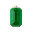 6 1/4 in Plastic Rectangle Jewel Ornament - Green
