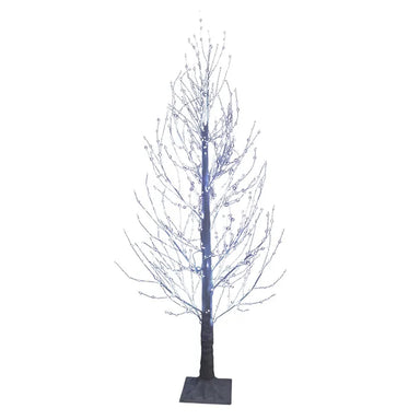 5' Foot Pre-Lit Cool White LED Winter White Twig Tree