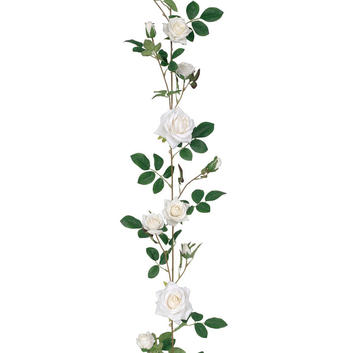 6' Rose Garland - Cream