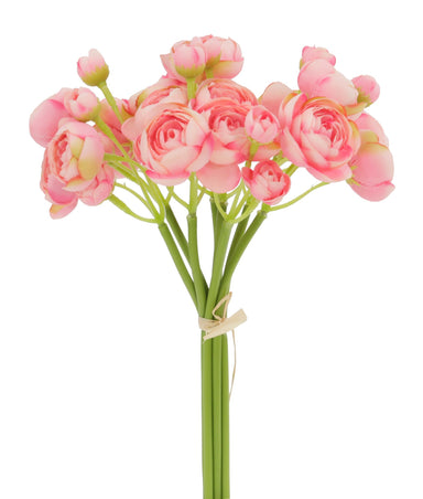 11" Ranunculus Bundle - Pink