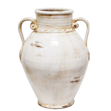 20.5" Roman Jar - White