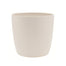 8.5 in Round Stoneware Pot - Matte White