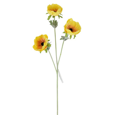 24 in Anemone Spray - Yellow