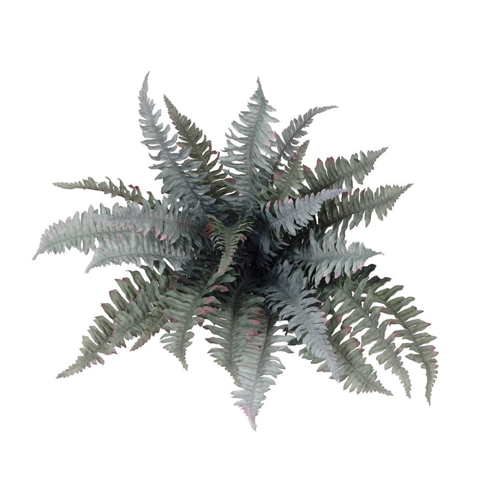 18" Polyester Fall Boston Fern Bush - Frosted/Green