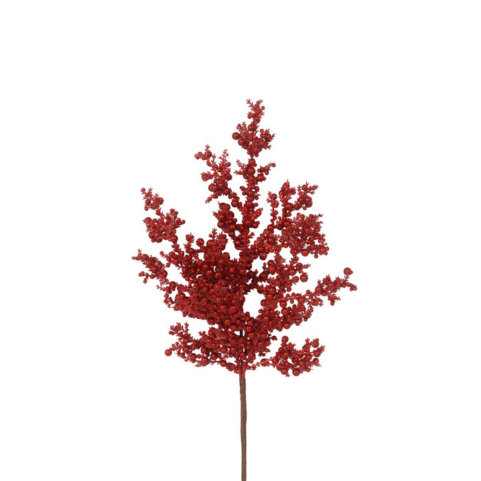 22 in Metallic Glitter Mini Berry/Cedar Spray