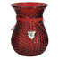 8" Red Embossed Hobnail Vase w/Heart
