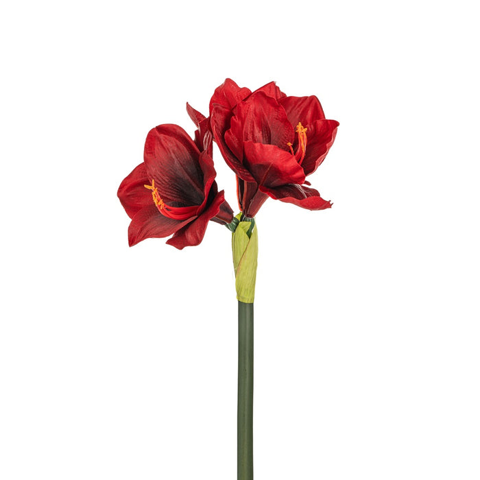 29 in Polyester Amaryllis Spray - Red