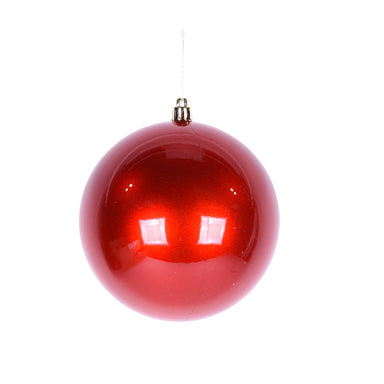 300 mm Plastic Ball Ornament - Candy Apple Red