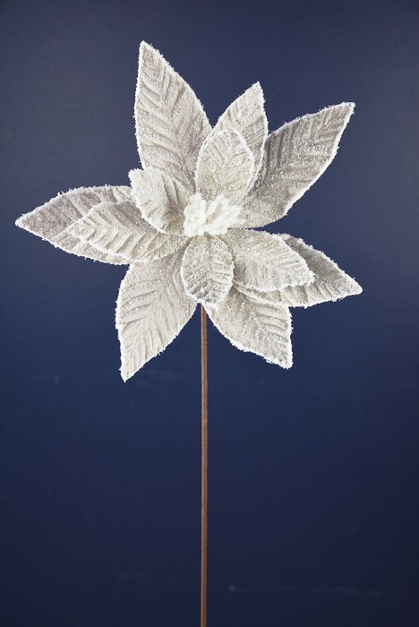 22 in Sugar Poinsettia Stem - Platinum