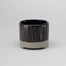 3" Striped/Dots Cylinder Pot w/Feet - Black/Grey