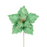20 in Velvet Glitter Poinsettia Stem - Holiday Green
