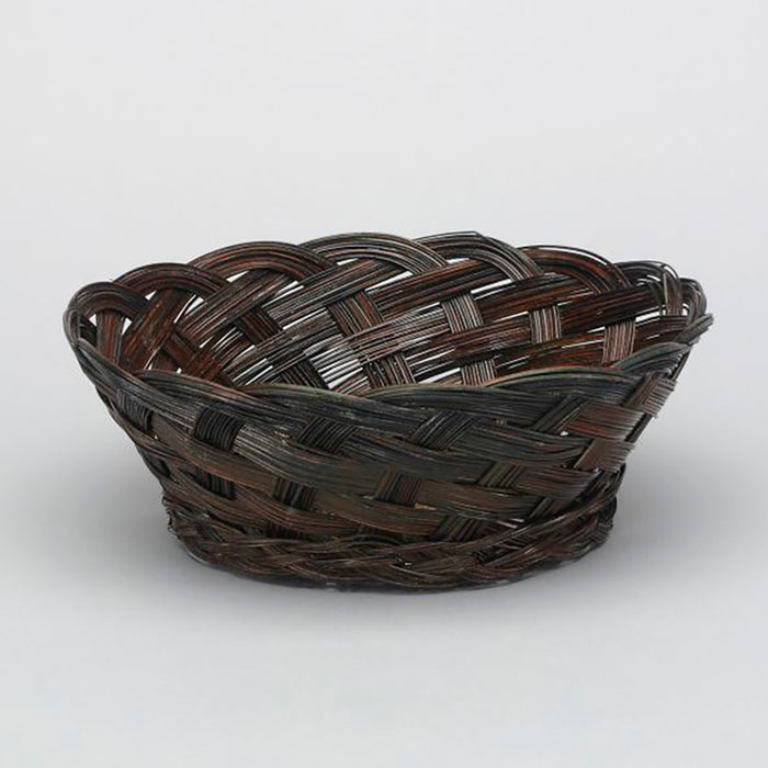 Brown Round Coco Midrib Basket