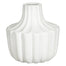 7 in Fluted Vase - White