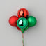 35 Mm Glass Shiny Christmas Ball W/Matching Stem Color Purple Combo