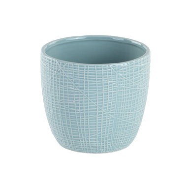 4" Blue Woven Texture Planter