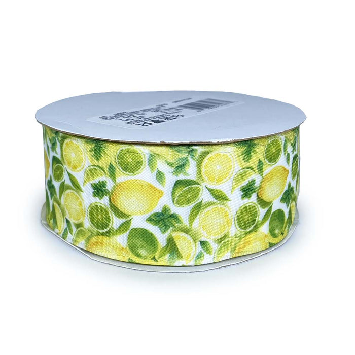 Wired Lemon Lime Ribbon - Green/Yellow