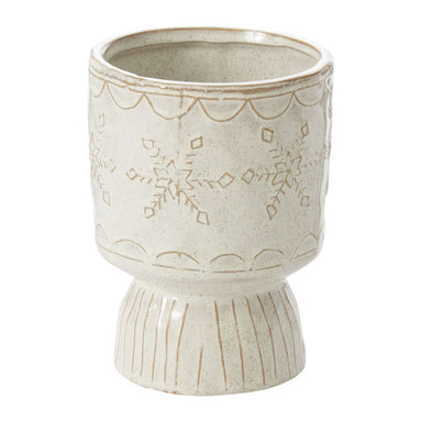 Snowflurry Footed Pot 7.25"