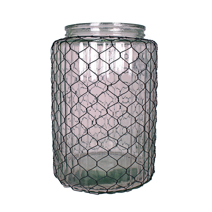 Glass Cont W-Wire 12.5 " x  9" Inches  Clear