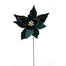 22 in Velvet Poinsettia Spray - Emerald Green/Gold