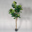 8' Polyester Fiddle Tree In Black Plastic Pot