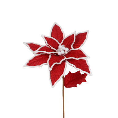 30" Polyester Poinsettia - Red
