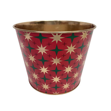 6.5 in Holiday Star Pot - Red/Green/Gold