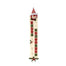 45 in Fabric 'Merry Christmas' Sign w/Owl Head & Advent Pockets - White/Red/Green