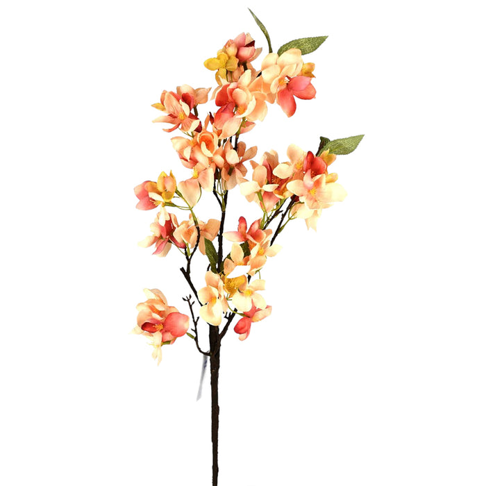 24.5" Apple Blossom Stem - Coral