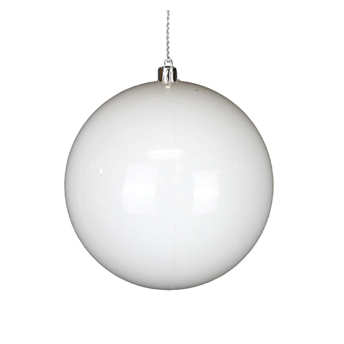 300 mm Plastic Ball Ornament - Shiny White