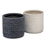 Outdoor Fiber Clay Pot W-Brick Look Finish Large