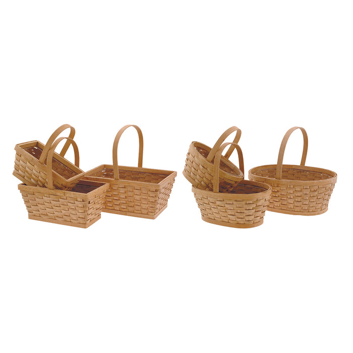Set of 3 Buff Woodchip Baskets